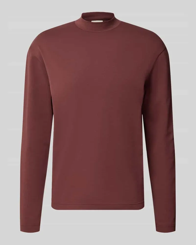 Drykorn Longsleeve mit Stehkragen Modell 'MORITZO Bordeaux