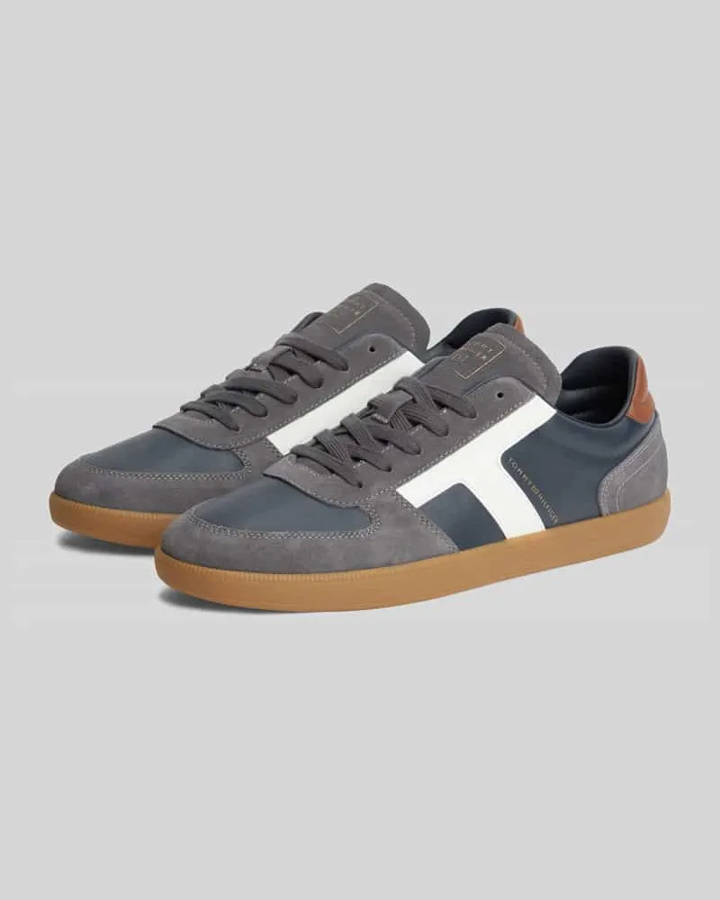 Tommy Hilfiger Sneaker aus echtem Leder mit Label-Schriftzug Marine