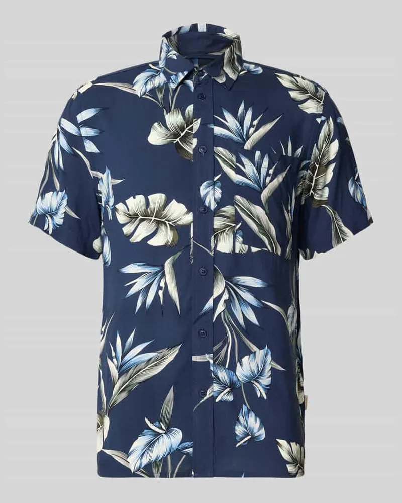 Blend Regular Fit Freizeithemd aus Viskose Modell 'AMELO Marine