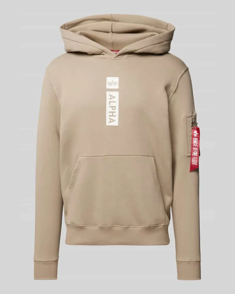 Alpha Industries Hoodie mit Reißverschluss- und Känguru-Tasche 