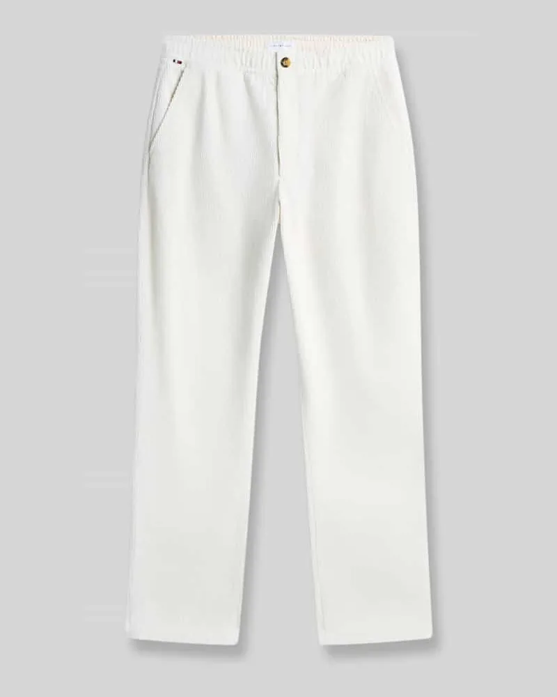 Tommy Hilfiger Straight Fit Cordhose aus reiner Baumwolle Modell 'DOVER Offwhite