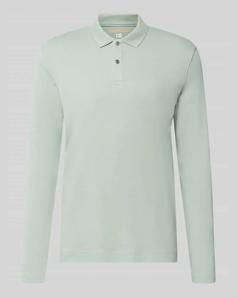 Christian Berg Regular Fit Poloshirt aus reiner Baumwolle Schilf