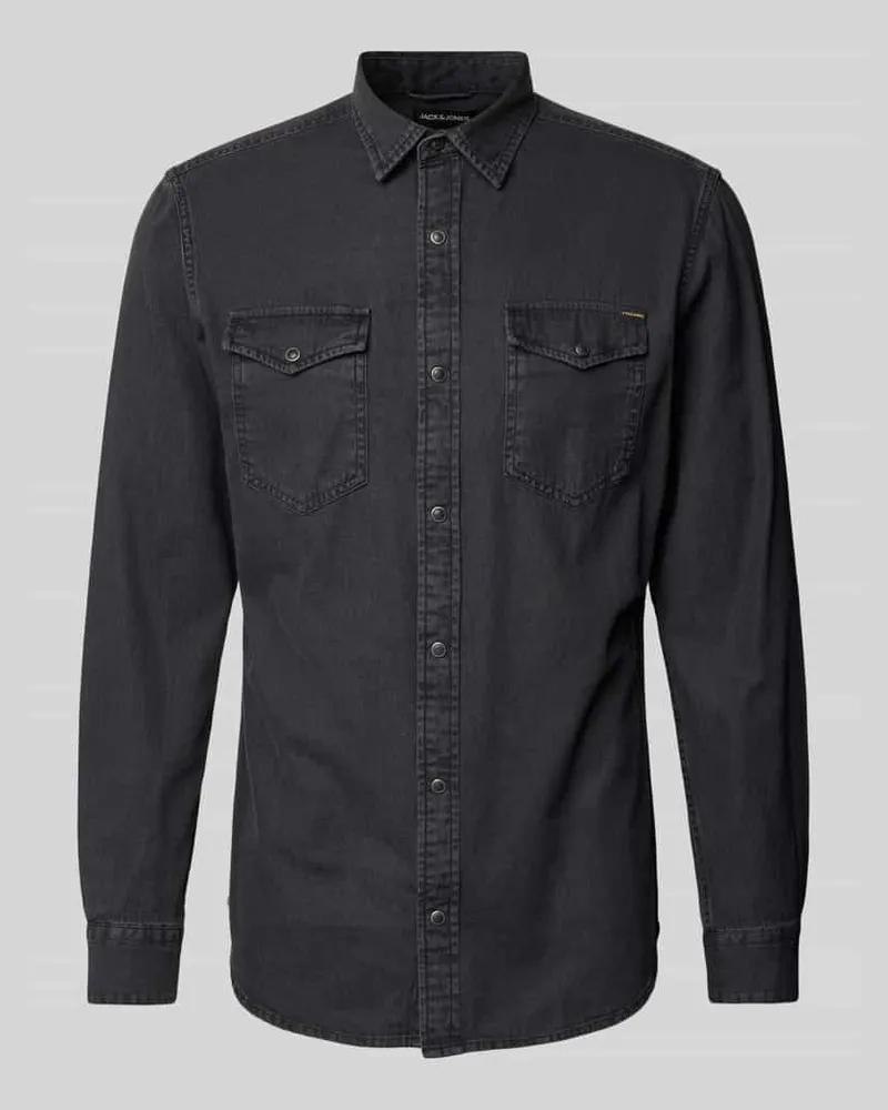 Jack & Jones Slim Fit Freizeithemd mit Kentkragen Modell 'ESHERIDAN 