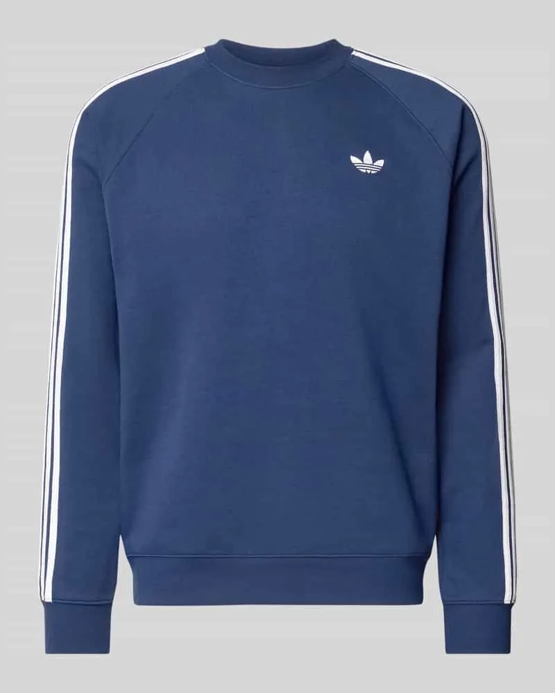 adidas Sweatshirt mit Label-Stitching Marine