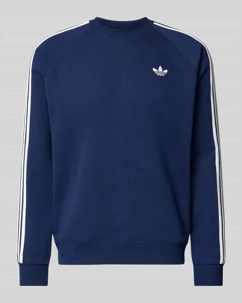 adidas Sweatshirt mit Label-Stitching Marine