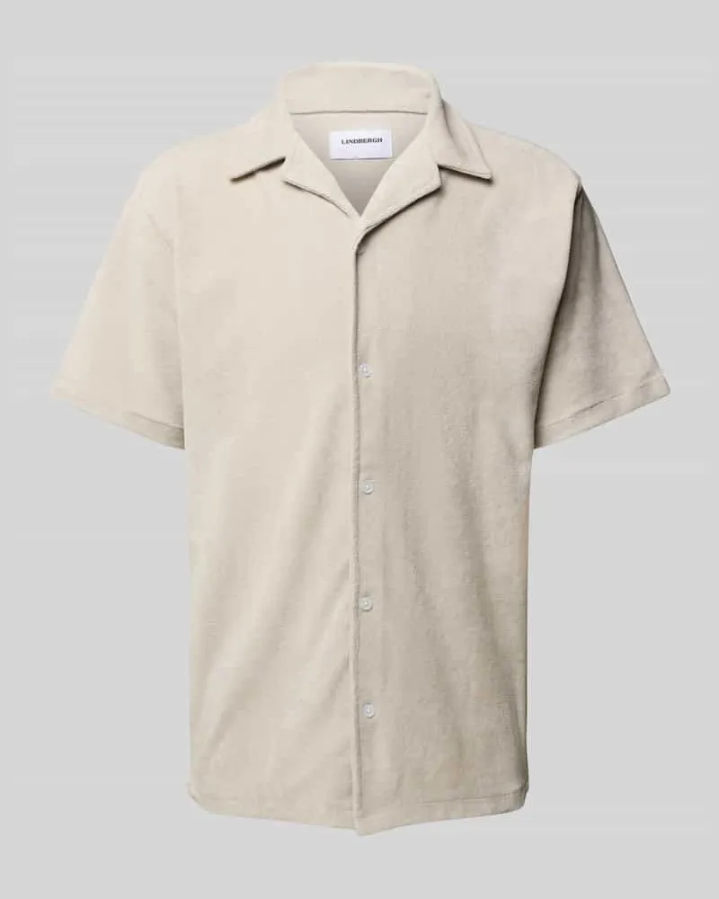 Lindbergh Relaxed Fit Freizeithemd mit Reverskragen Offwhite