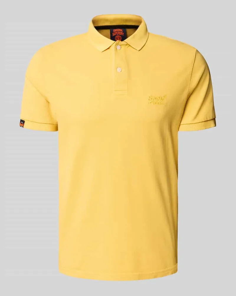 Superdry. Regular Fit Poloshirt mit Label-Stitching 