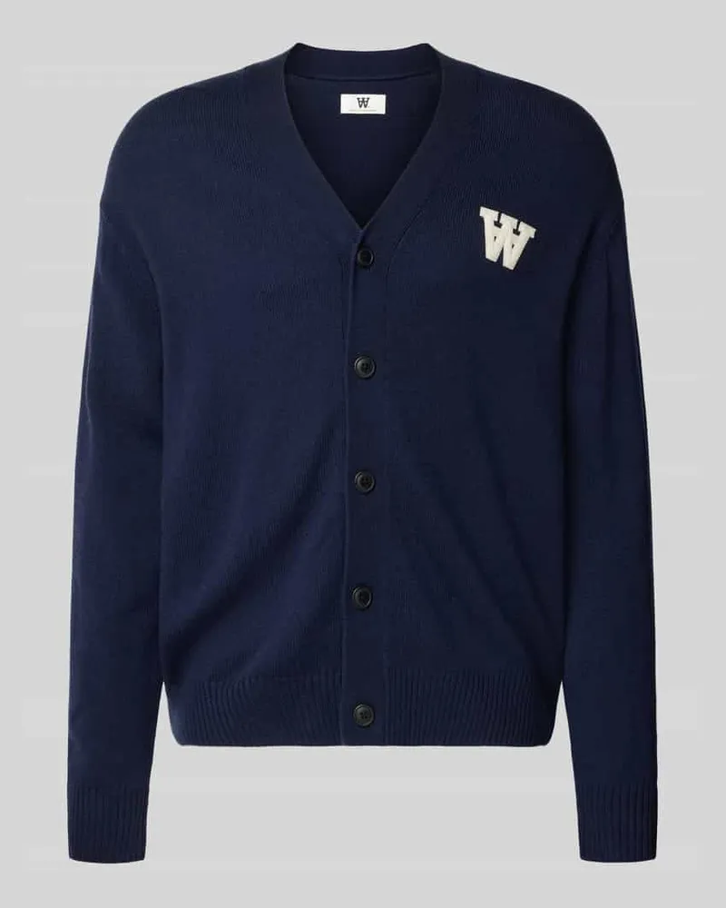 Wood Wood Strickjacke aus Lammwolle mit V-Ausschnitt Modell 'Tay 