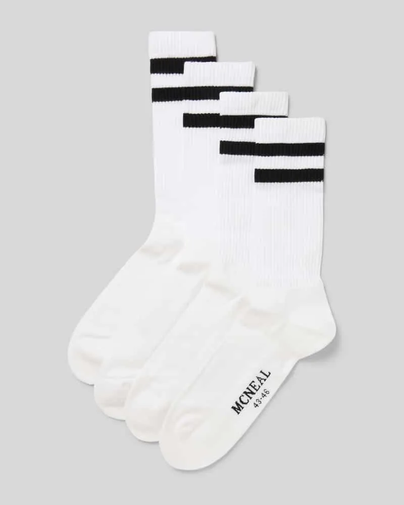 McNeal Socken mit Label-Detail im 4er-Pack Weiss