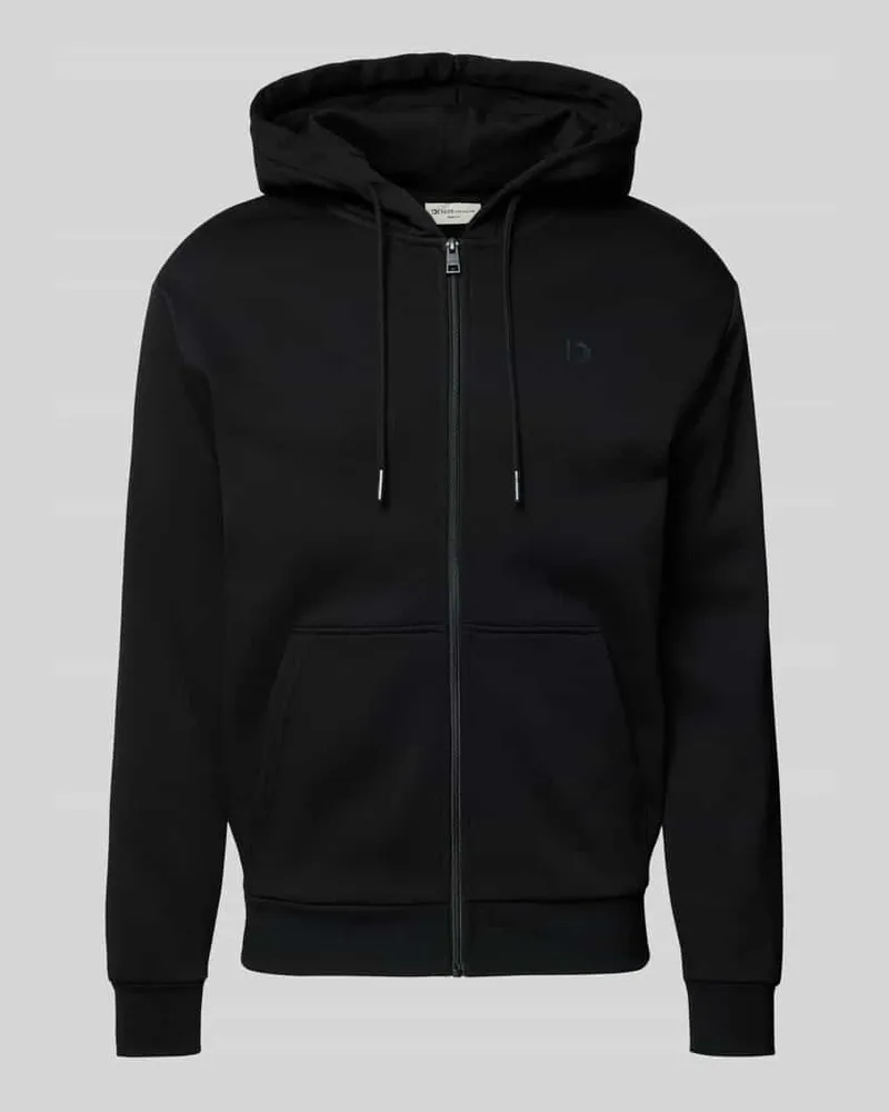 Tom Tailor Regular Fit Sweatjacke aus Baumwoll-Mix Black