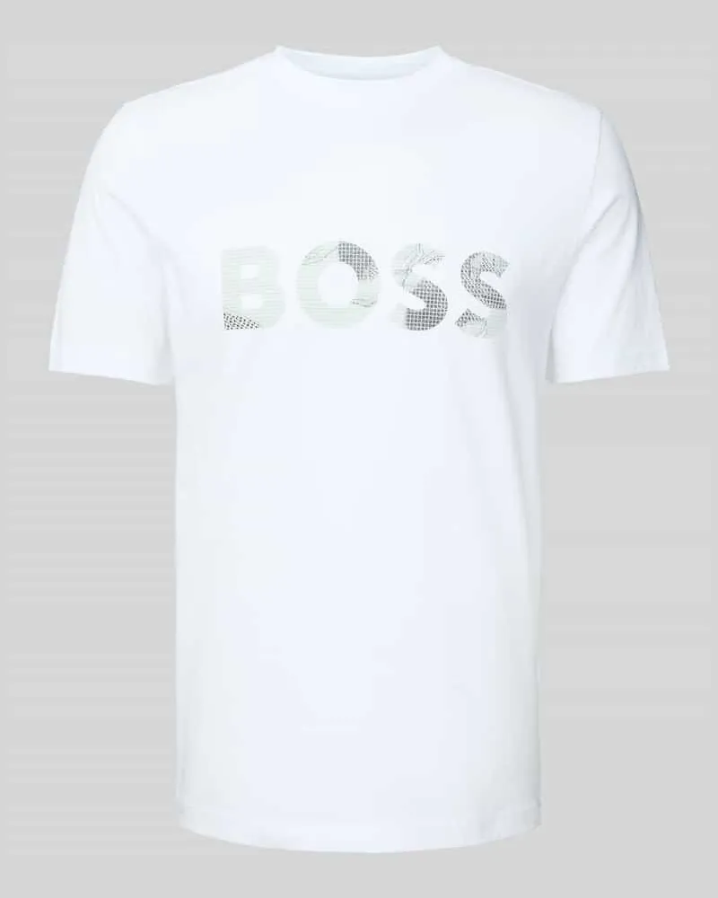 HUGO BOSS T-Shirt mit Logo-Print und Rundhalsausschnitt 