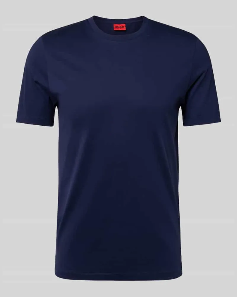 HUGO BOSS Slim Fit T-Shirt aus reiner Baumwolle Modell 'DIMERSTEE Marine