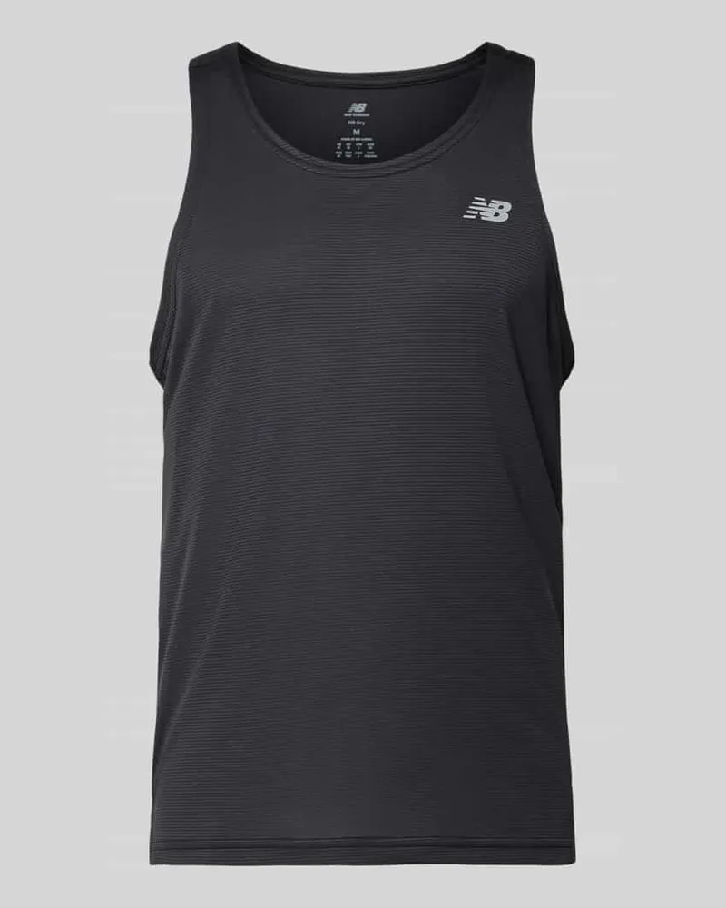 New Balance Tanktop mit Logo und Rundhalsausschnitt Black