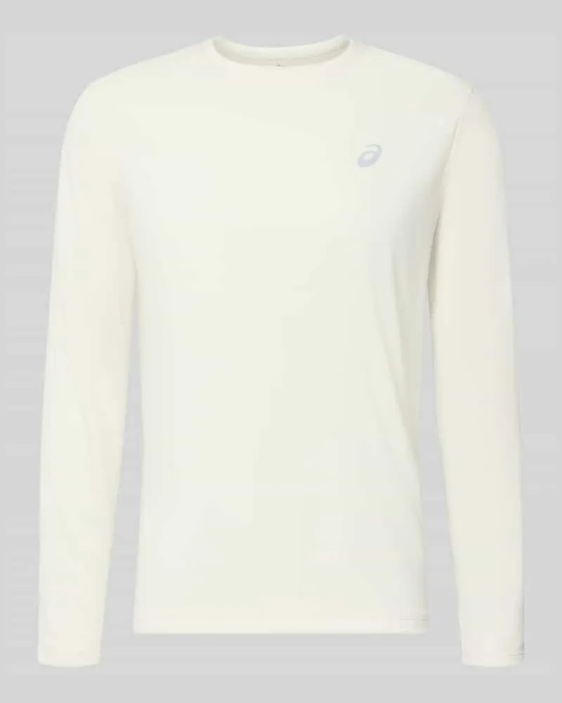 Asics Regular Fit Langarmshirt mit Logo-Print Offwhite