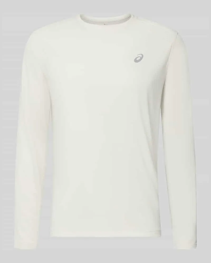 Asics Regular Fit Langarmshirt mit Logo-Print Offwhite