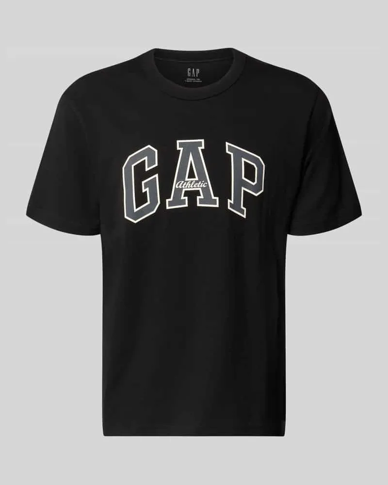 GAP T-Shirt mit Logo und Rundhalsausschnitt Black