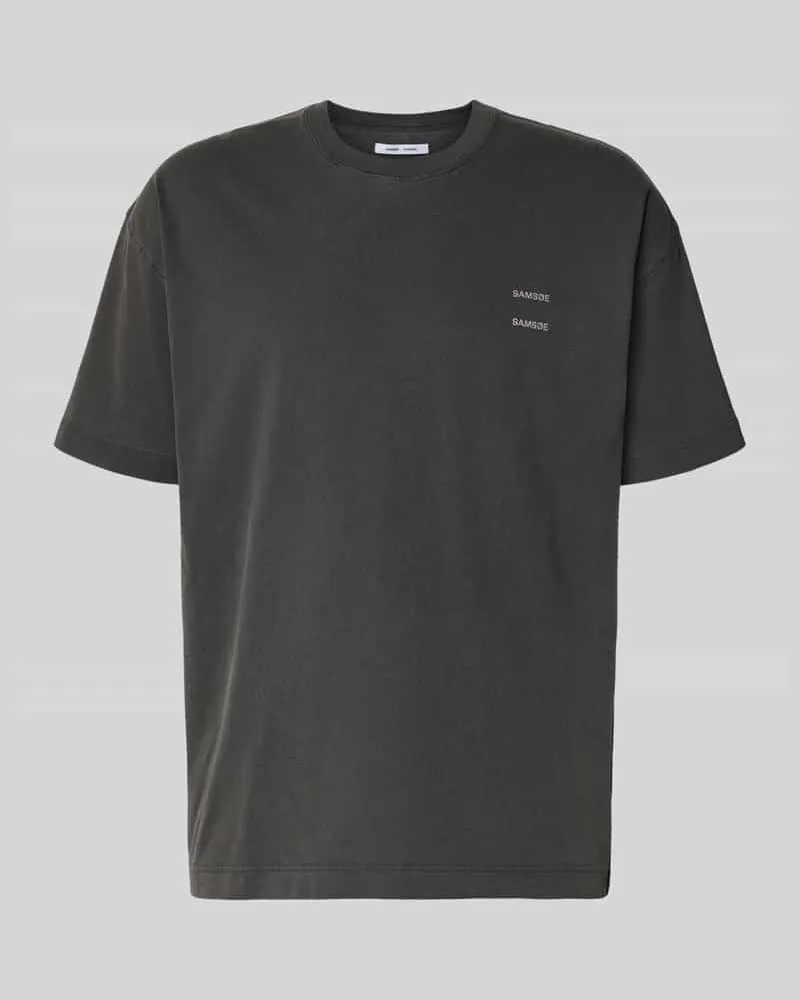 Samsøe & Samsøe T-Shirt mit Logo-Print Modell 'JOEL Anthrazit