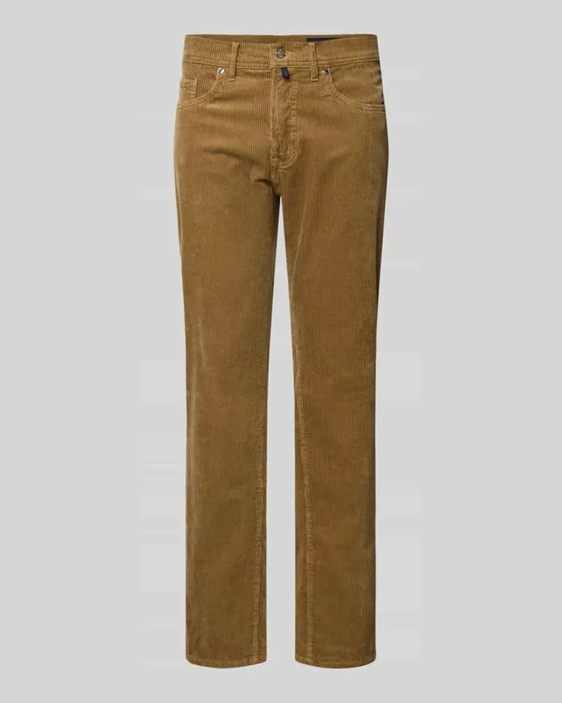 Pierre Cardin Regular Fit Cordhose mit Eingrifftaschen Modell 'Laval Beige