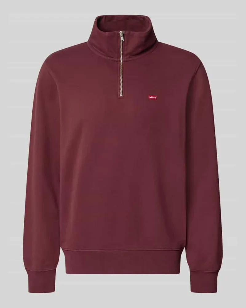 Levi's Regular Fit Pullover aus reiner Baumwolle Bordeaux