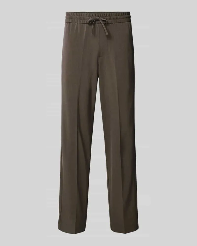 Lindbergh Stoffhose mit elastischem Bund Schlamm