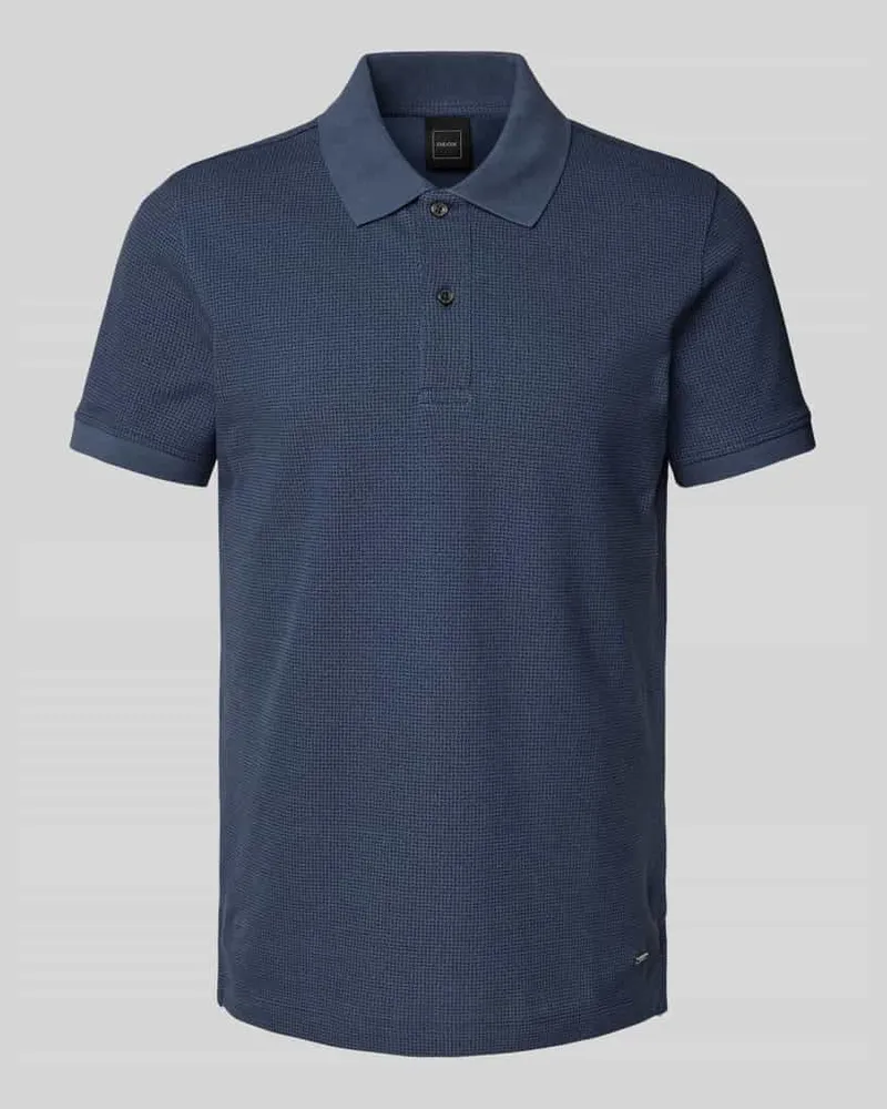 Geox Slim Fit Poloshirt mit Strukturmuster Marine