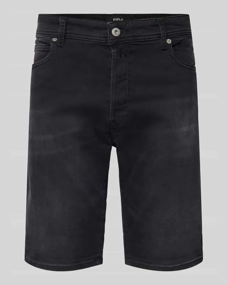 Replay Tapered Fit Jeansshorts im 5-Pocket-Design 