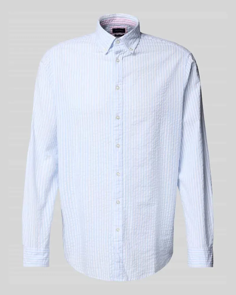 Christian Berg Regular Fit Freizeithemd mit Button-Down-Kragen 