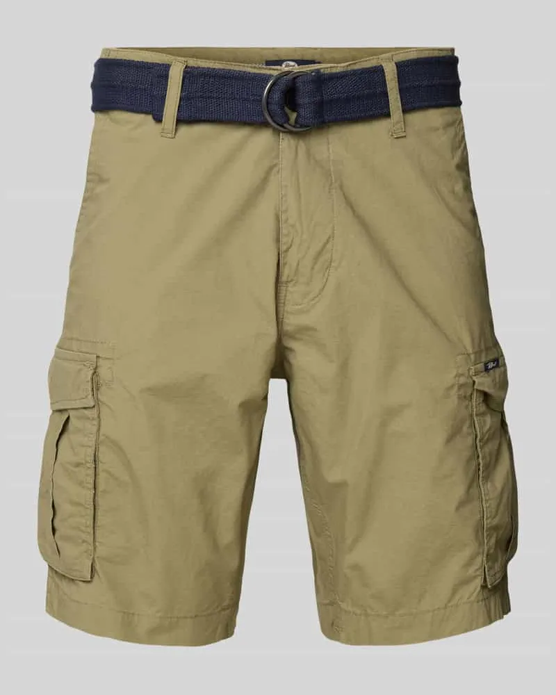 Petrol Industries Bermudas mit Cargotaschen und Gürtel 