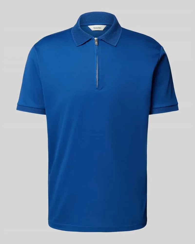Selected Homme Regular Fit Poloshirt aus Baumwoll-Mix Modell 'FAVE Royal