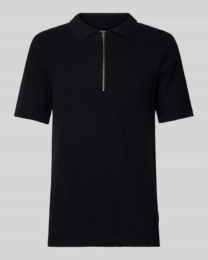 Casual Friday Poloshirt mit kurzem Reißverschluss Modell 'JOE 