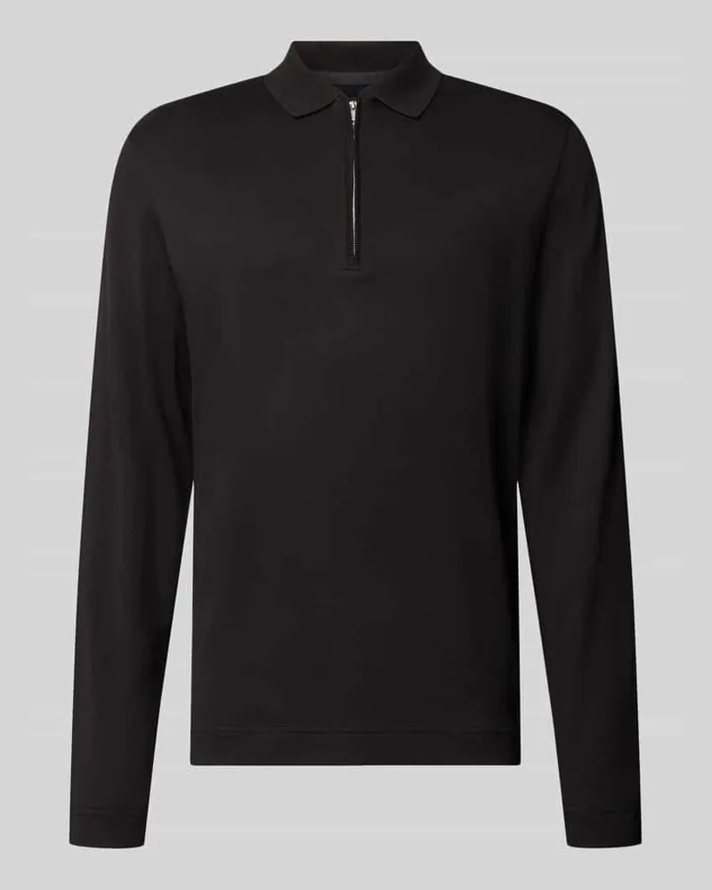 Marc O'Polo Poloshirt mit Reißverschluss-Detail Black
