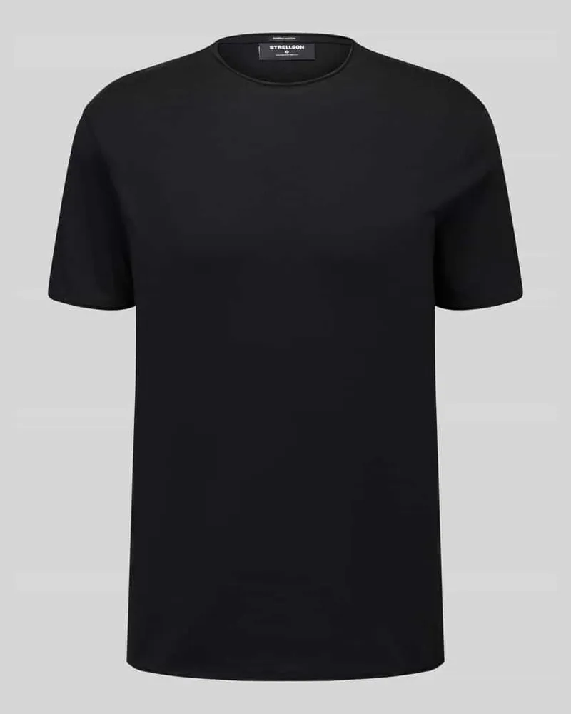 Strellson T-Shirt mit leicht abgerundetem Saum Black