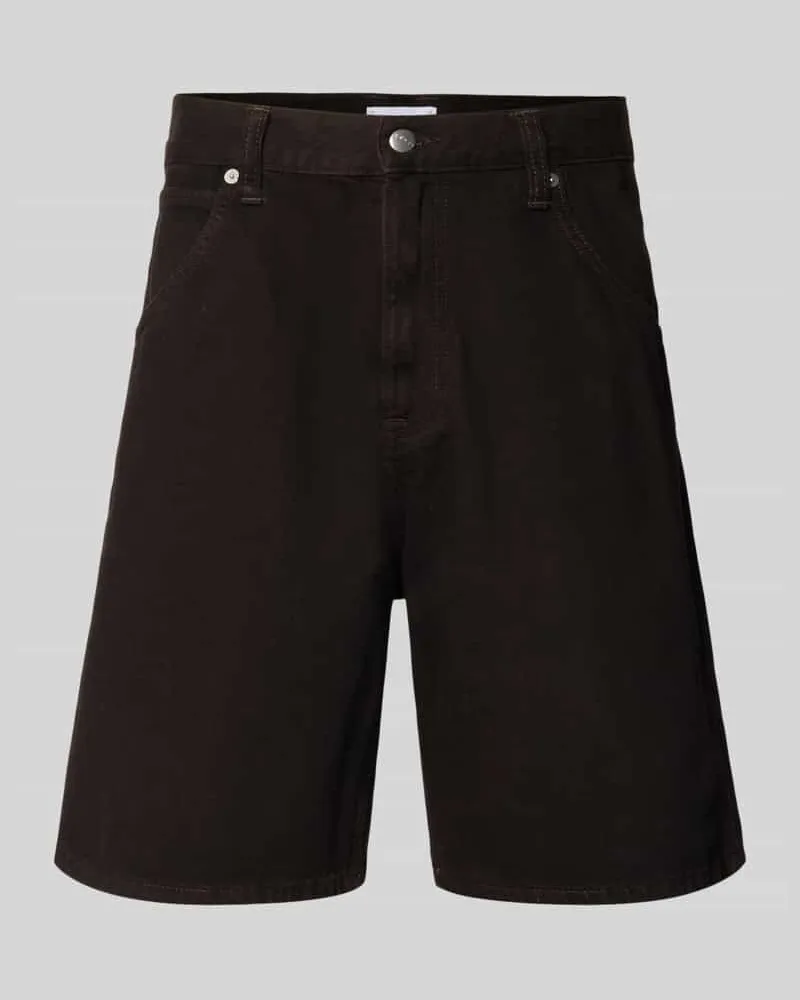 Edwin Jeans Straight Fit Shorts in Denim-Optik Modell 'Tyrell Black