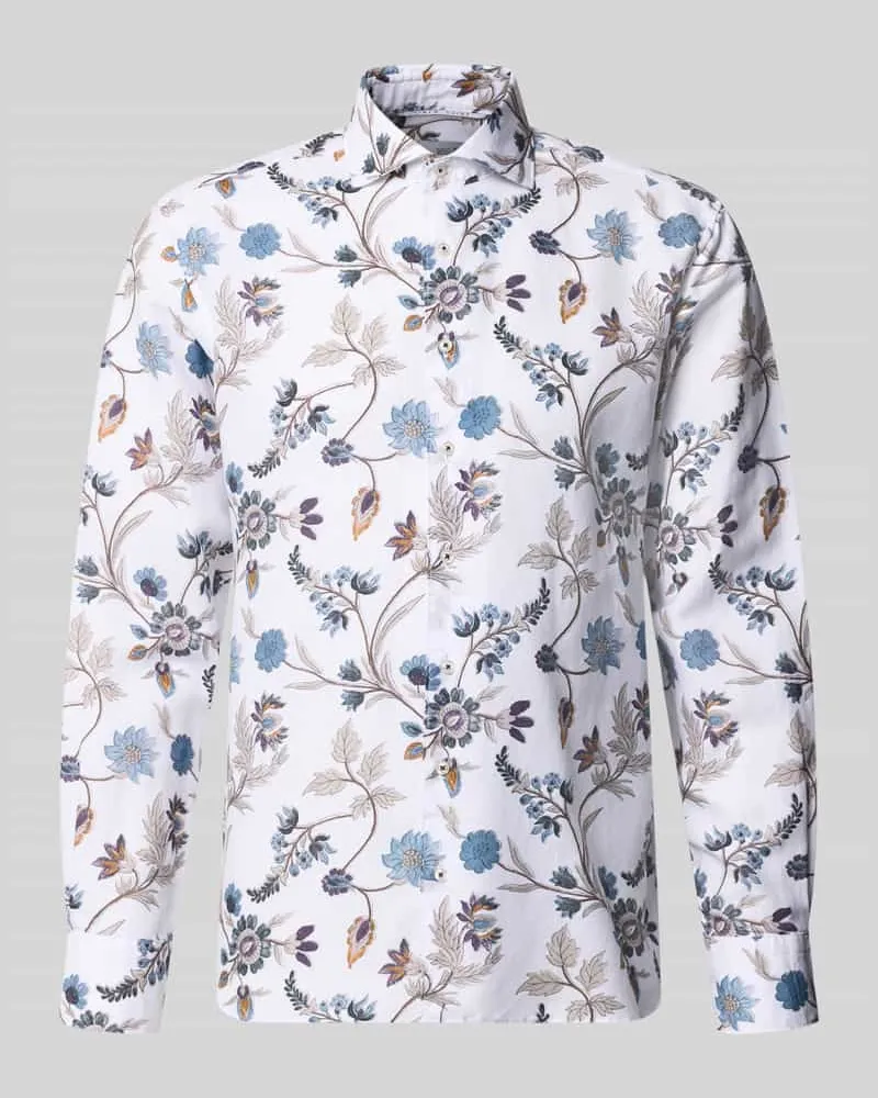 Eterna Regular Fit Business-Hemd mit Kentkragen Sand