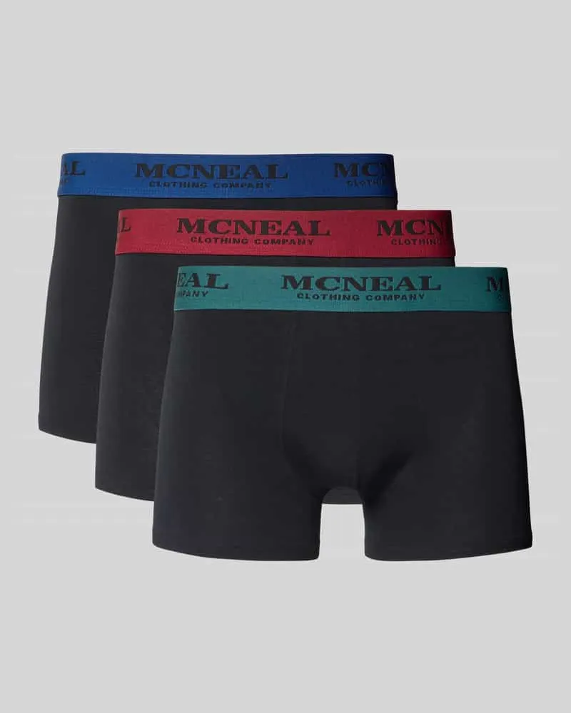 McNeal Trunks mit elastischem Logo-Bund im 3er-Pack Black