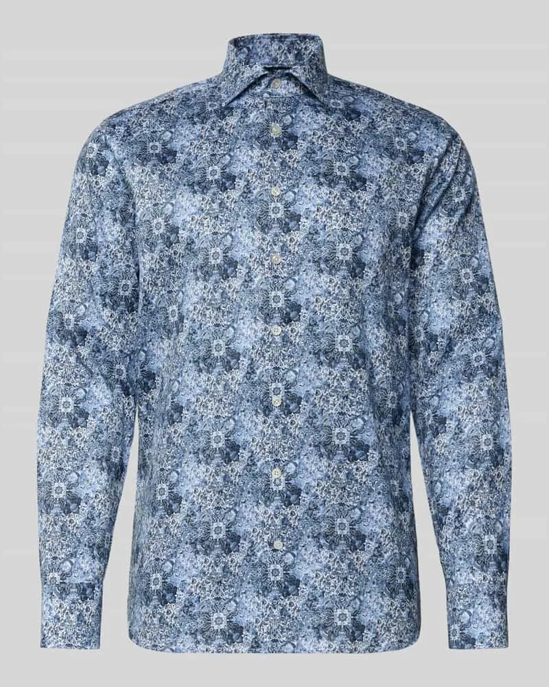 Olymp Slim Fit Business-Hemd mit Kentkragen Modell 'Savio Bleu