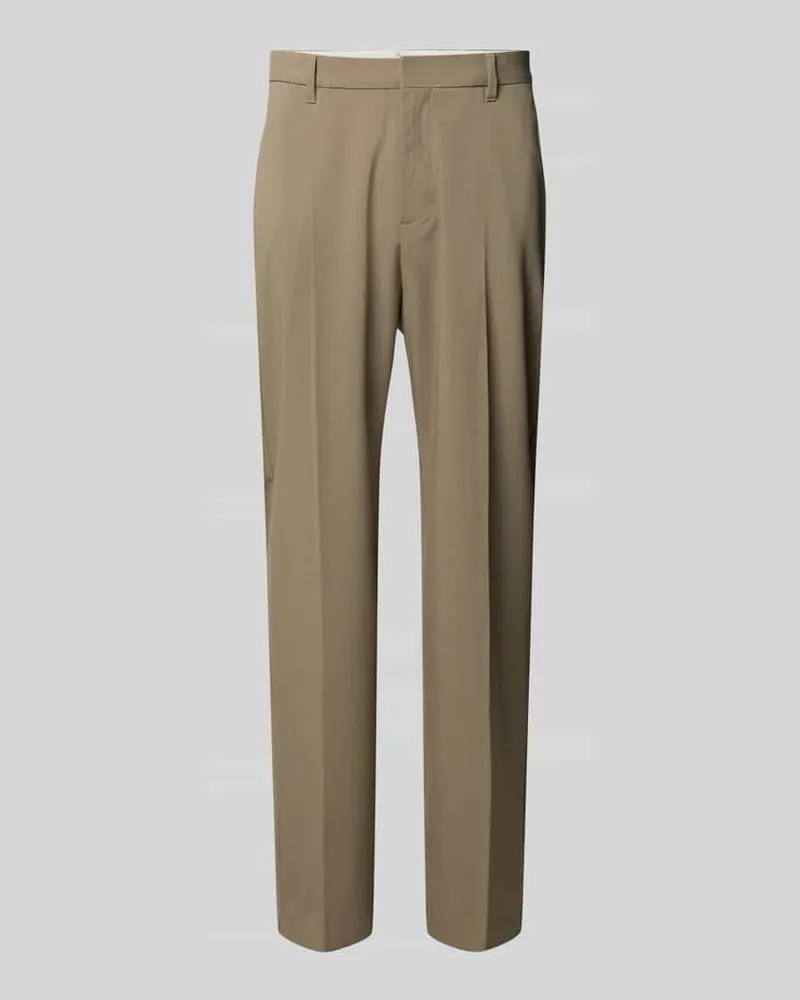 Marc O'Polo Weite Hose mit Woll-Anteil Modell 'MOSSBO DFB' -  × DFB Travel Collection Taupe