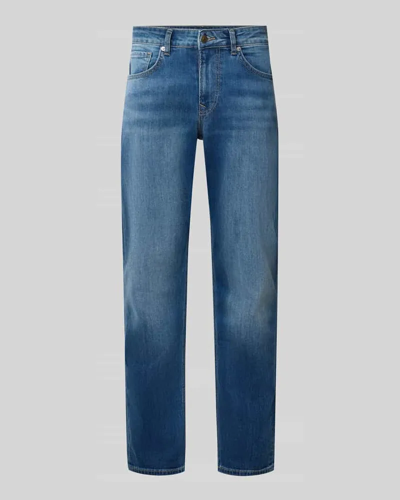 Pepe Jeans Straight Fit Jeans aus Baumwoll-Mix Modell 'Cash Jeansblau