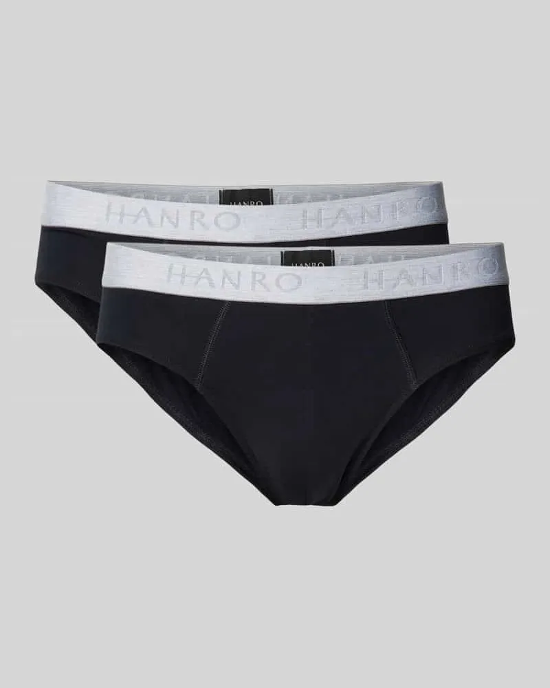 Hanro Slip mit Label-Details im 2er-Pack 