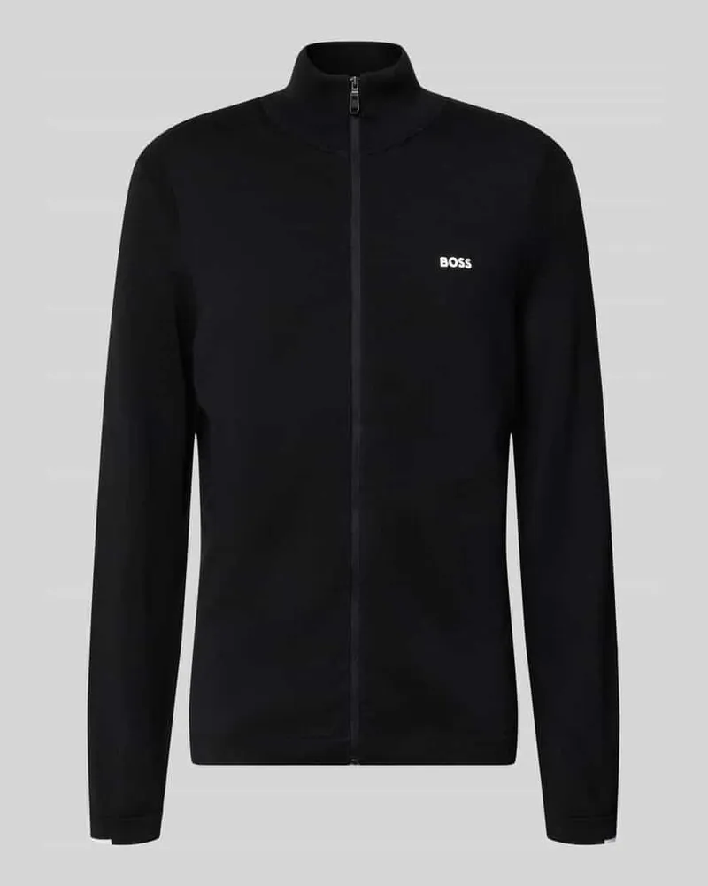 HUGO BOSS Regular Fit Sweatjacke aus reiner Baumwolle Modell 'KN_EVER-X FZ Black