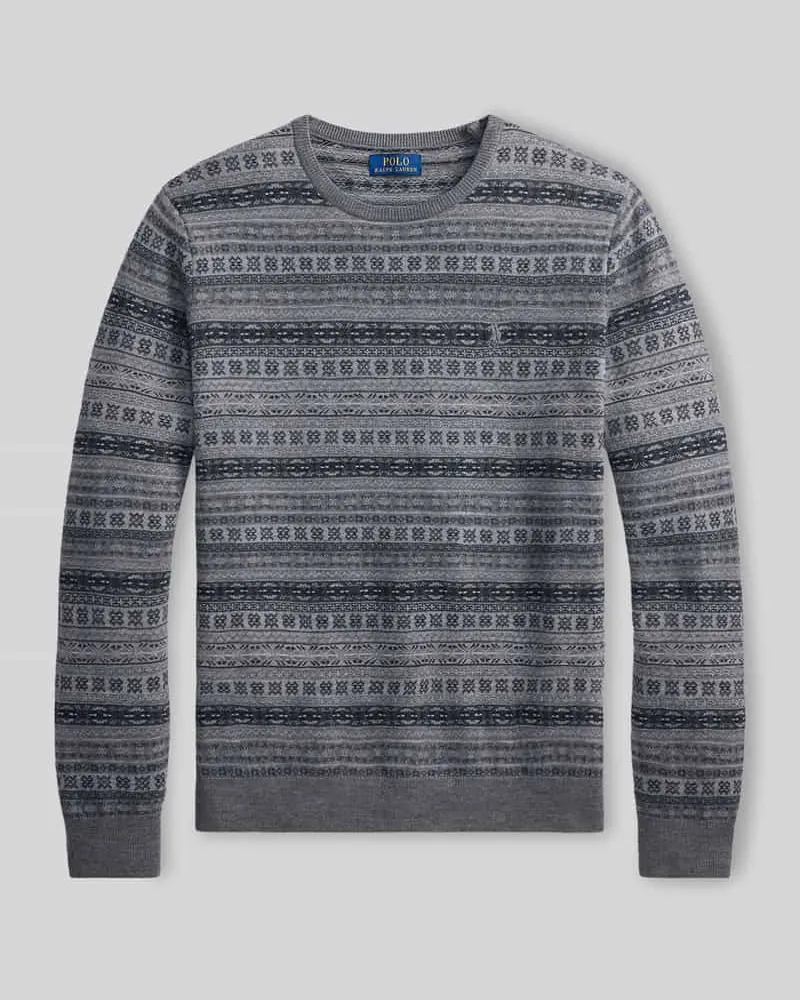 Ralph Lauren Regular Fit Pullover aus Wolle mit Logo-Detail Hellgrau