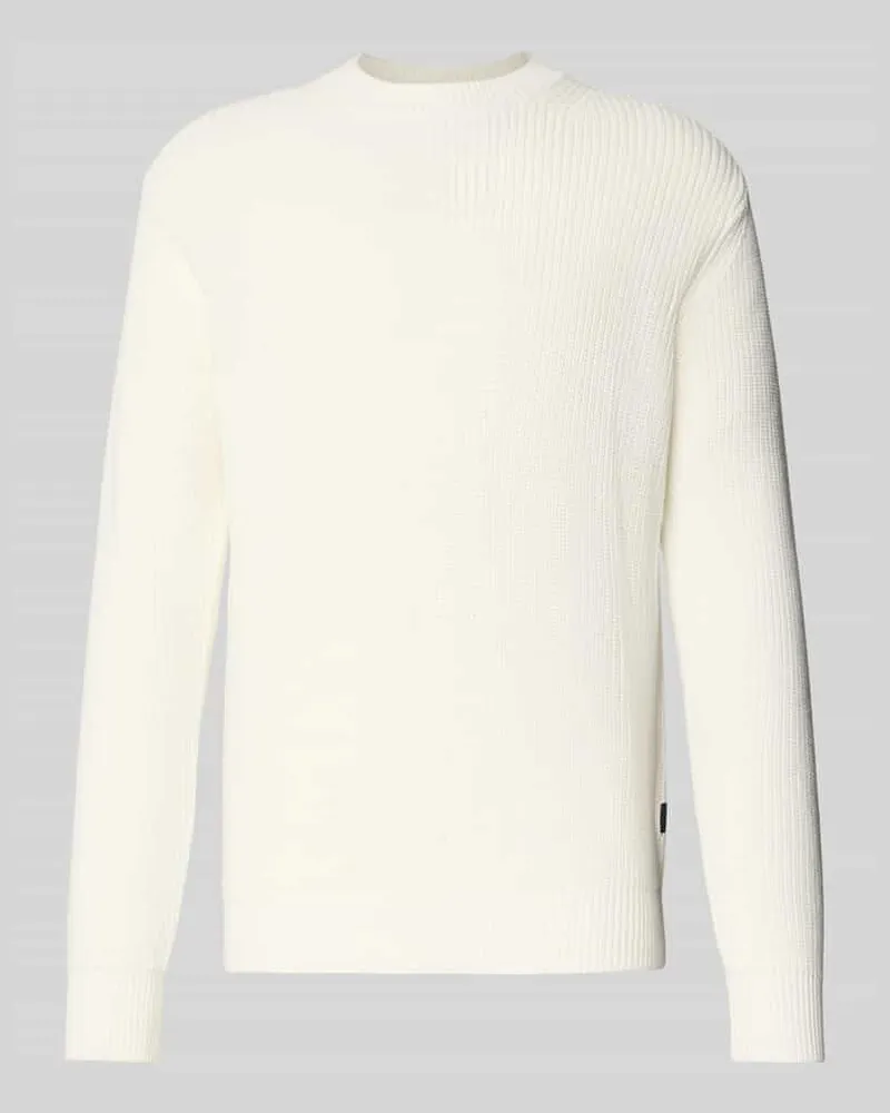 Replay Strickpullover mit gerippten Abschlüssen 
