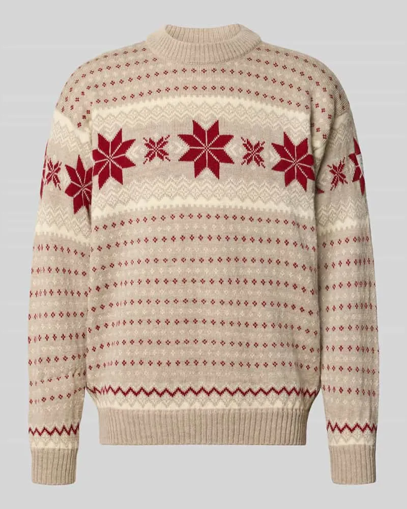 Dale of Norway Regular Fit Wollpullover in Strick-Optik Modell 'Egersund Beige