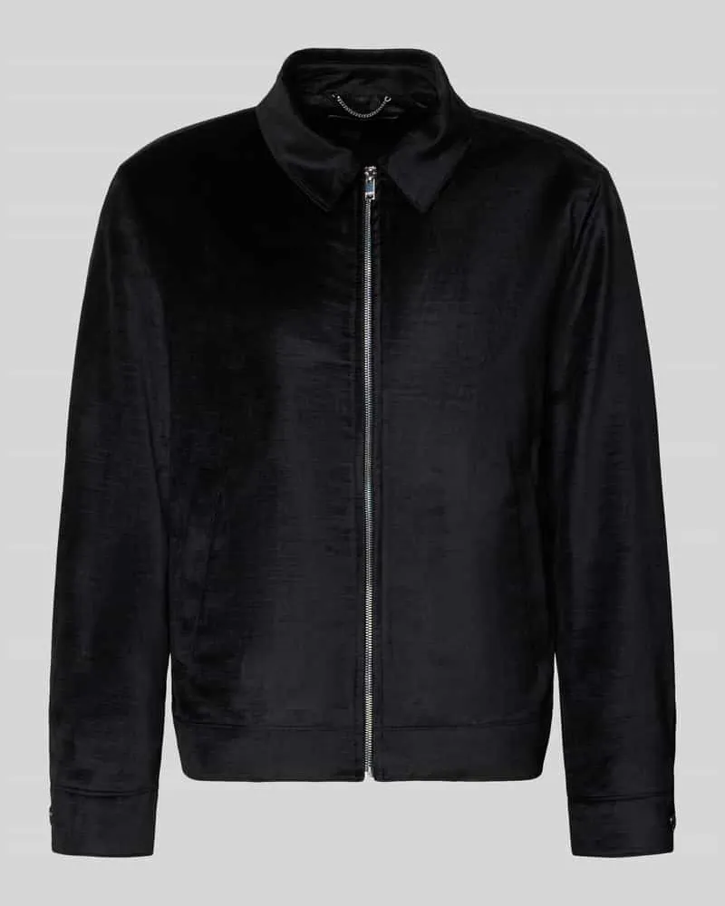 Drykorn Hemdjacke mit Reißverschluss Modell 'RIKKA Black