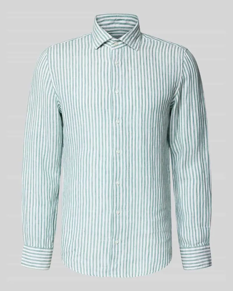 Seidensticker Slim Fit Business-Hemd mit Kentkragen Gruen