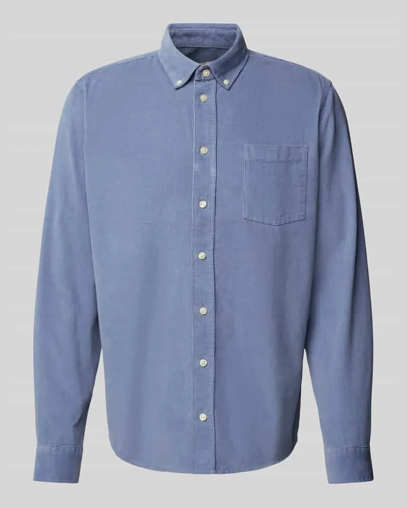Casual Friday Regular Fit Cordhemd mit Button-Down-Kragen Modell 'ANTON 