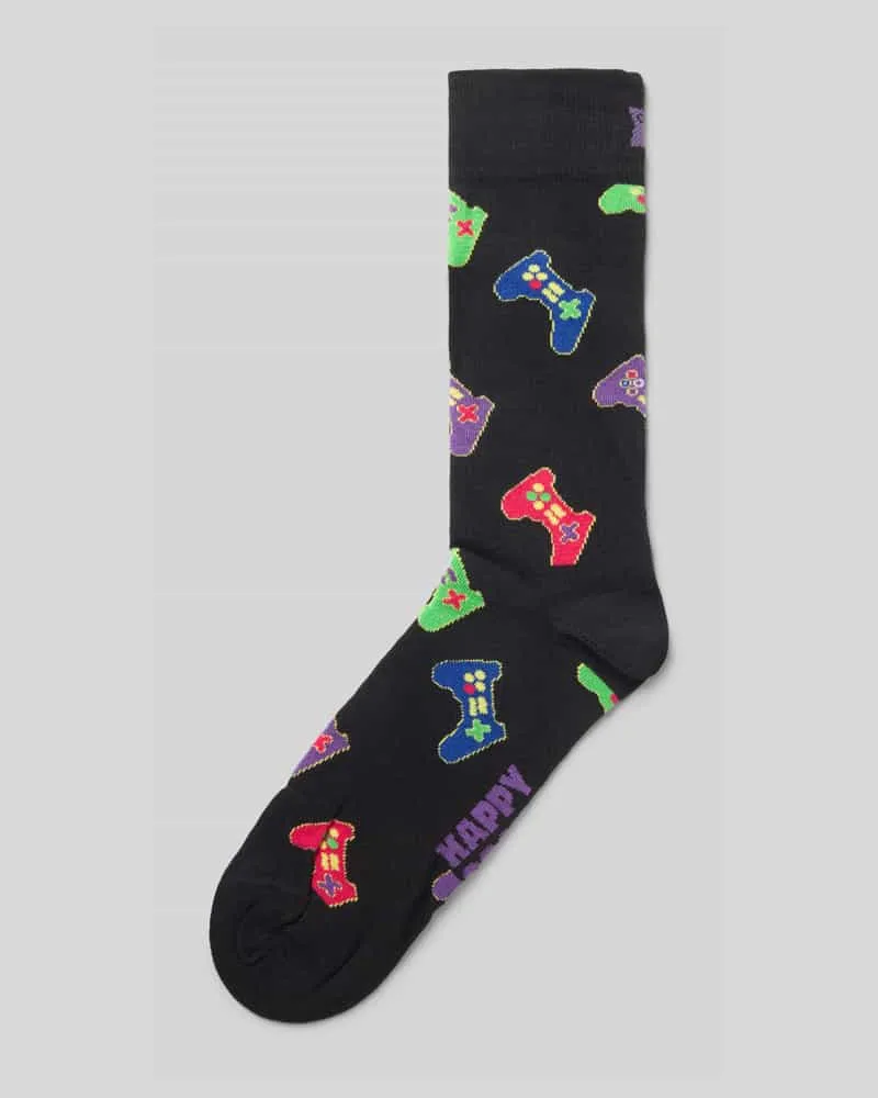 Happy Socks Socken mit Label-Print 