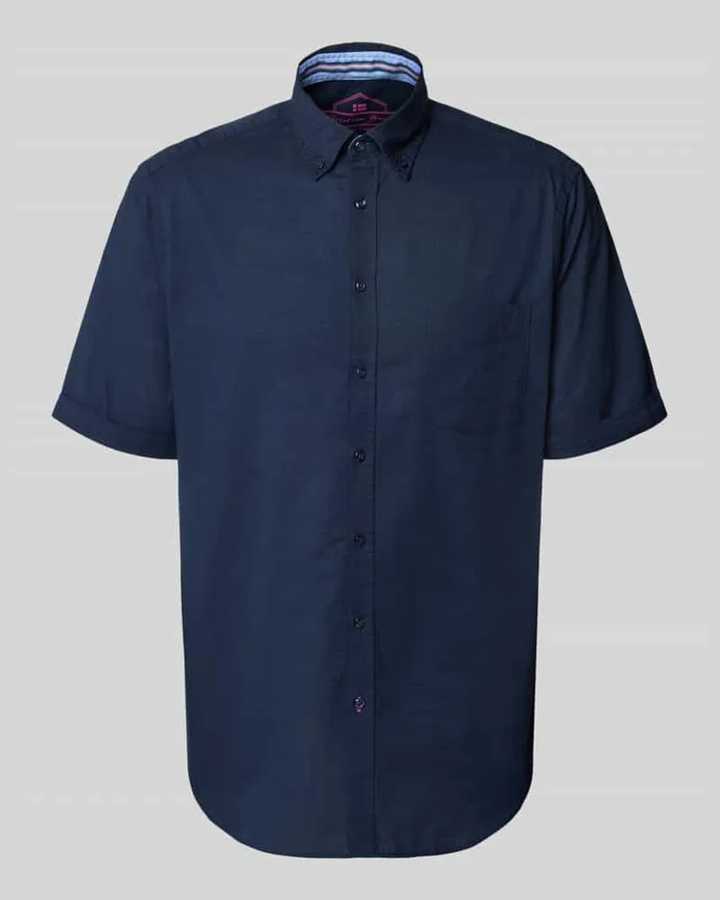 Christian Berg Regular Fit Freizeithemd mit Button-Down-Kragen 