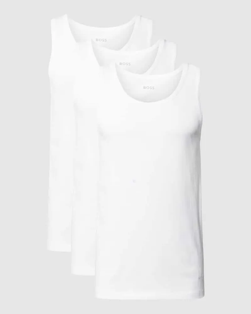 HUGO BOSS Tank Top mit Label-Detail im 3er-Pack Modell 'Modern 