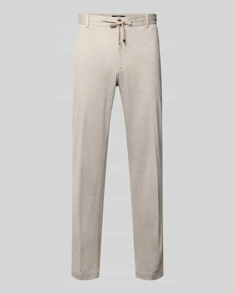 JOOP! Slim Fit Hose mit Kordelzug Modell 'Sake Beige